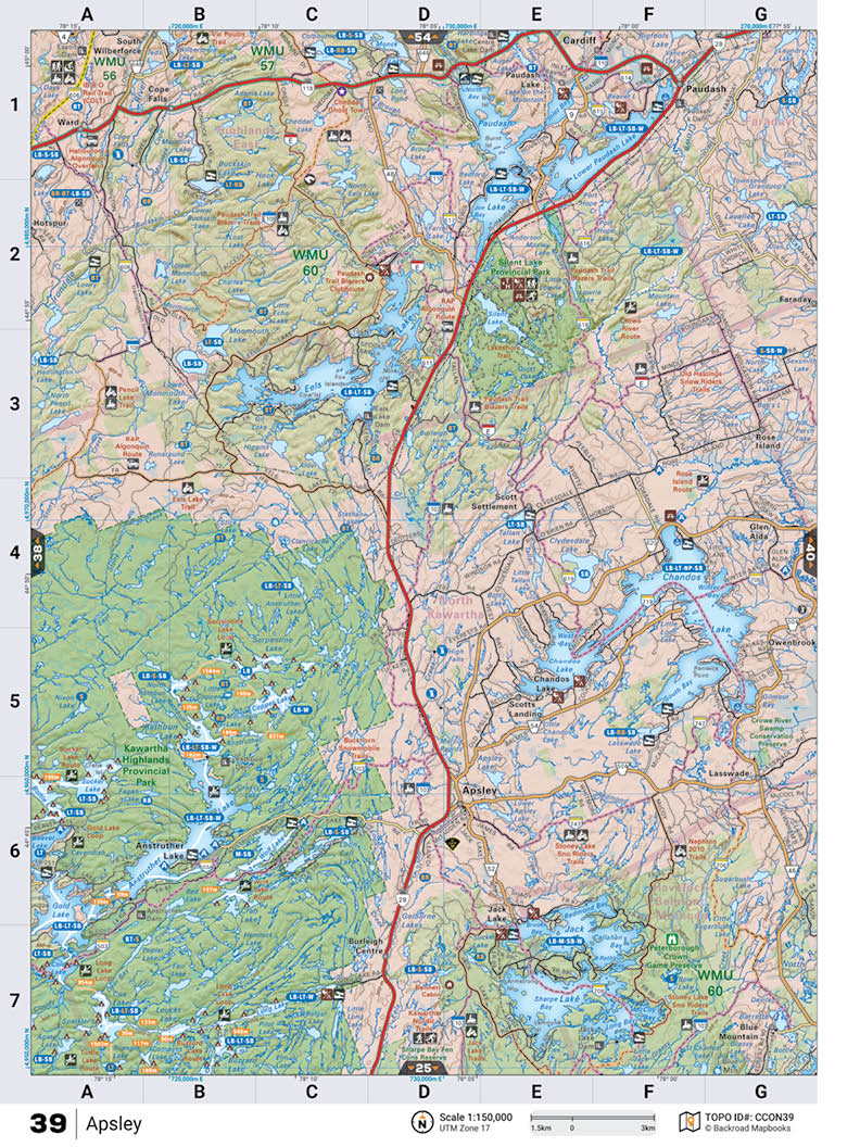 CCON39 Wall Map - Apsley - Backroad Maps