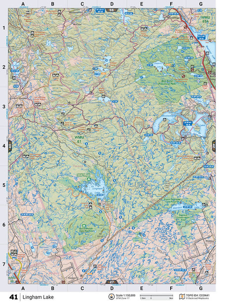 CCON41 TOPO Map - Lingham Lake - Backroad Maps