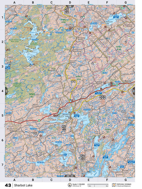 CCON43 TOPO Map - Sharbot Lake - Backroad Maps