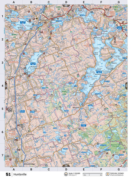 CCON51 Wall Map - Huntsville - 