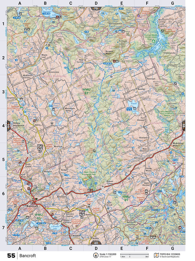 CCON55 Wall Map - Bancroft - 