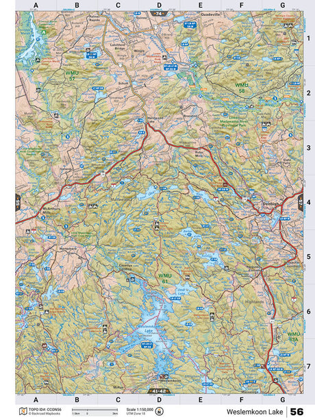 CCON56 TOPO Map - Weslemkoon Lake - Backroad Maps
