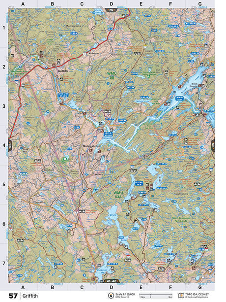 CCON57 Wall Map - Griffith - Backroad Maps