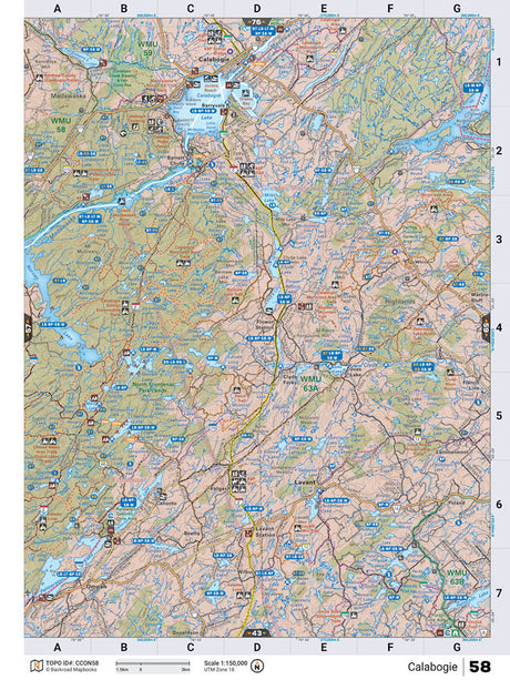 CCON58 Wall Map - Calabogie - Backroad Maps