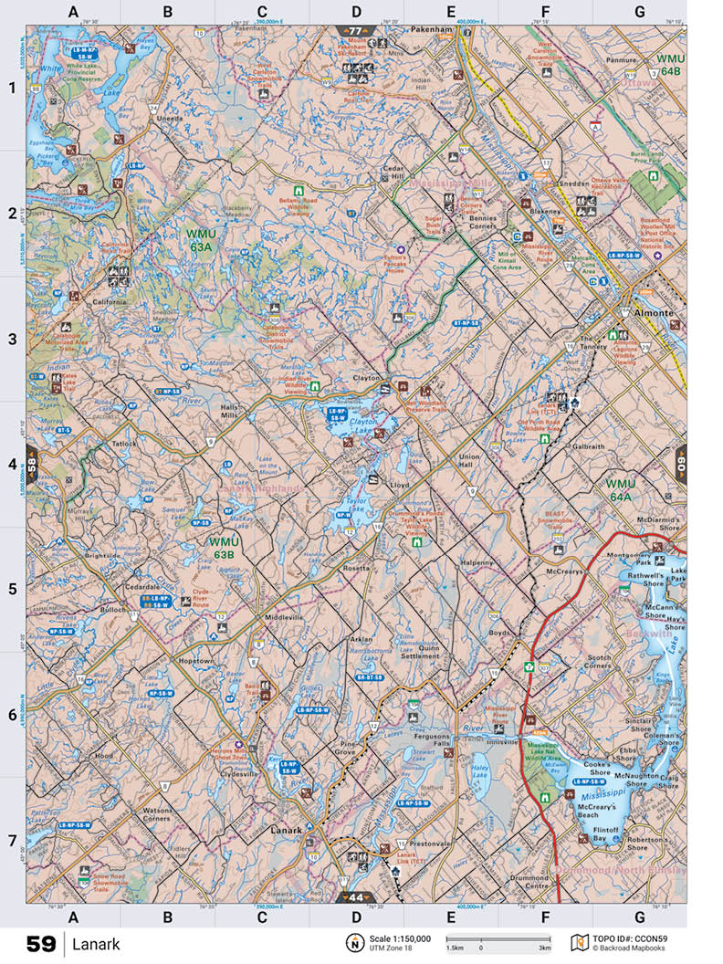 CCON59 Wall Map - Almonte - 