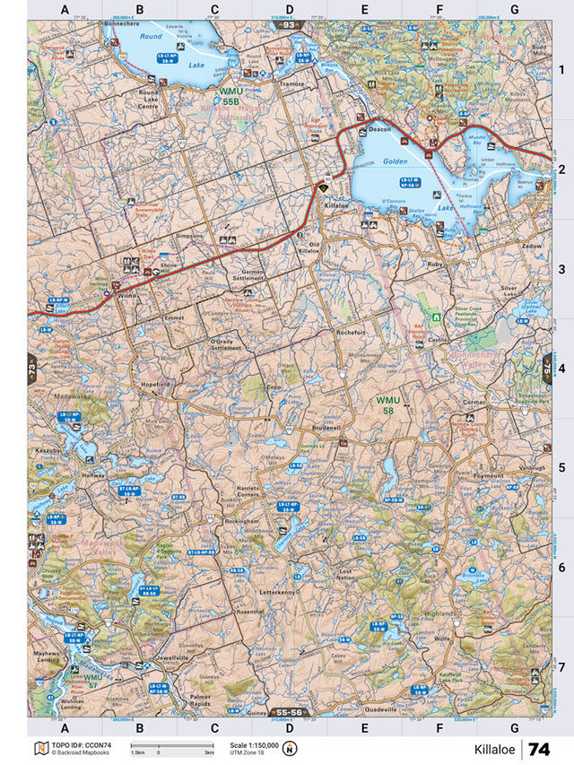 CCON74 Wall Map - Killaloe - 