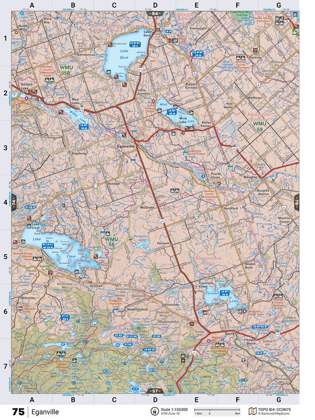 CCON75 Wall Map - Eganville - Backroad Maps