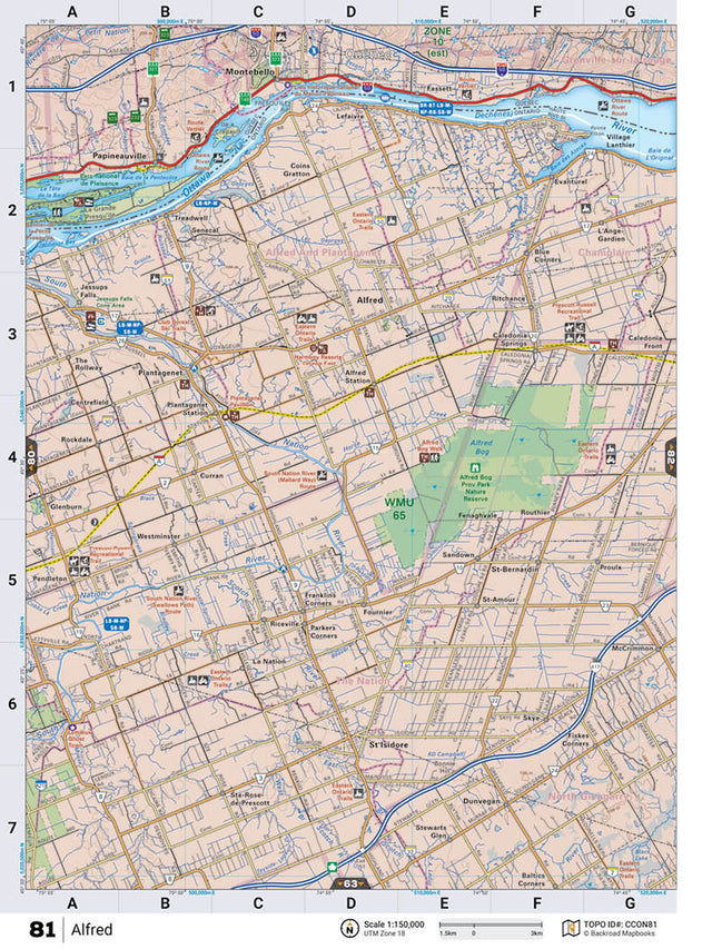CCON81 Wall Map - Alfred - Backroad Maps