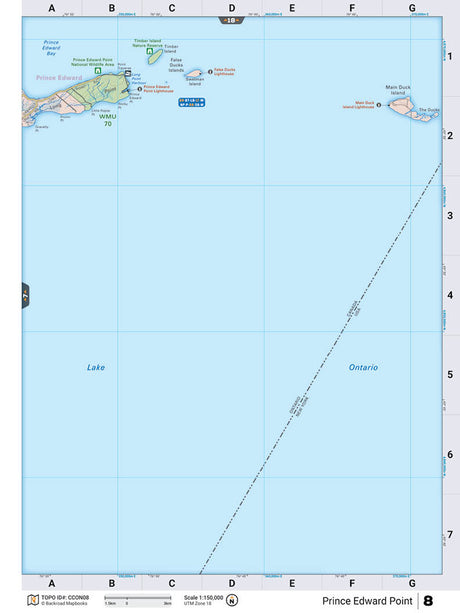 CCON8 Wall Map - Prince Edward Point - Backroad Maps
