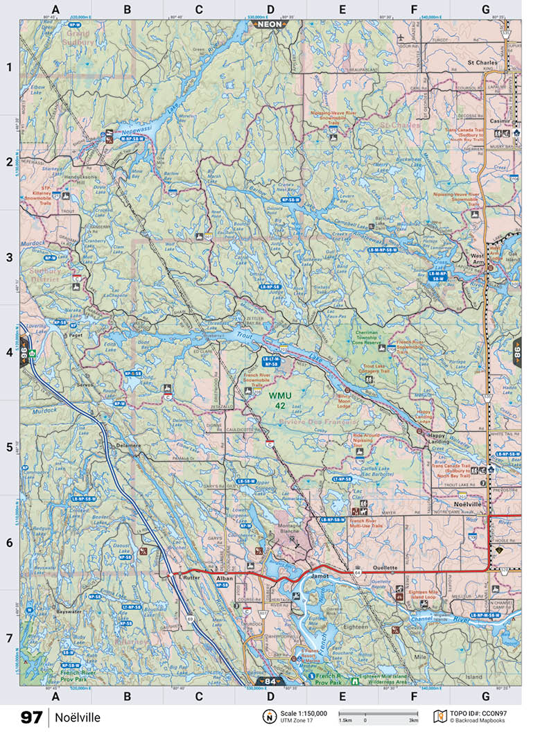 CCON97 Wall Map - Noí‚lville – Backroad Maps