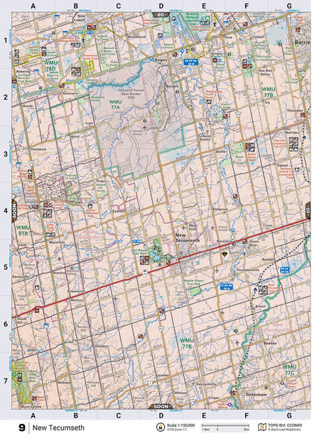 CCON9 Wall Map - Tecumseth - Backroad Maps