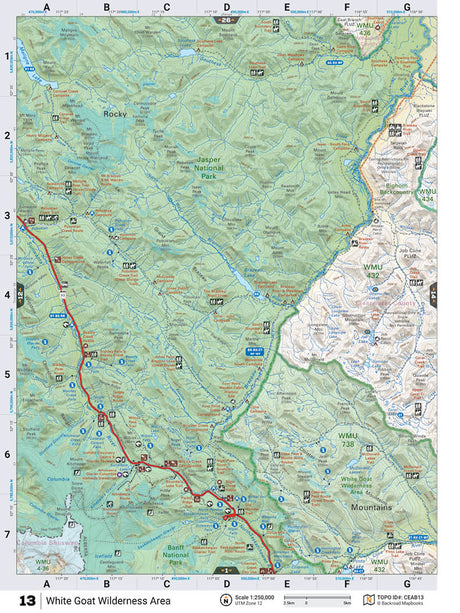 CEAB13 TOPO Map - White Goat Wilderness Area - Backroad Maps