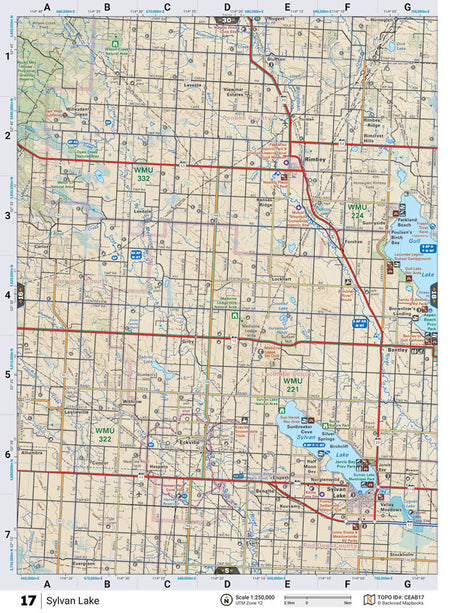 CEAB17 TOPO Map - Sylvan Lake - Backroad Maps