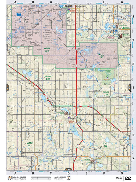 CEAB22 TOPO Map - Czar - Backroad Maps