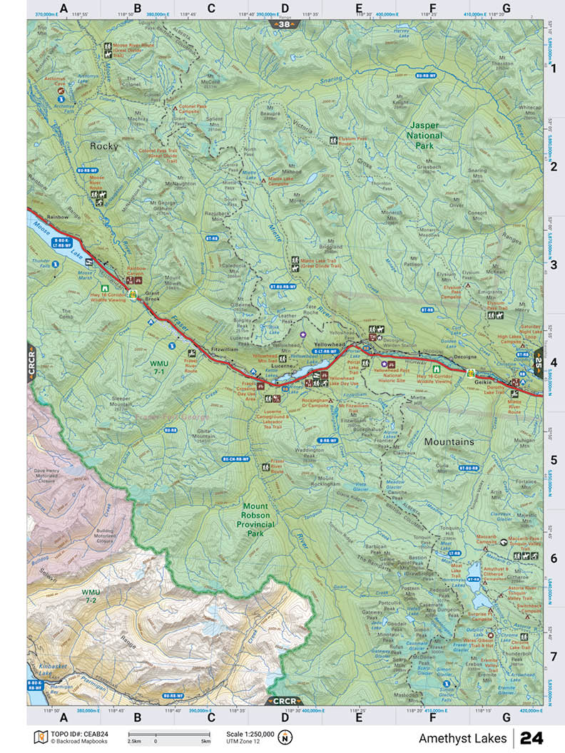CEAB24 TOPO Map - Amethyst Lakes - Backroad Maps