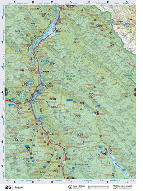 CEAB25 TOPO Map - Jasper - Backroad Maps