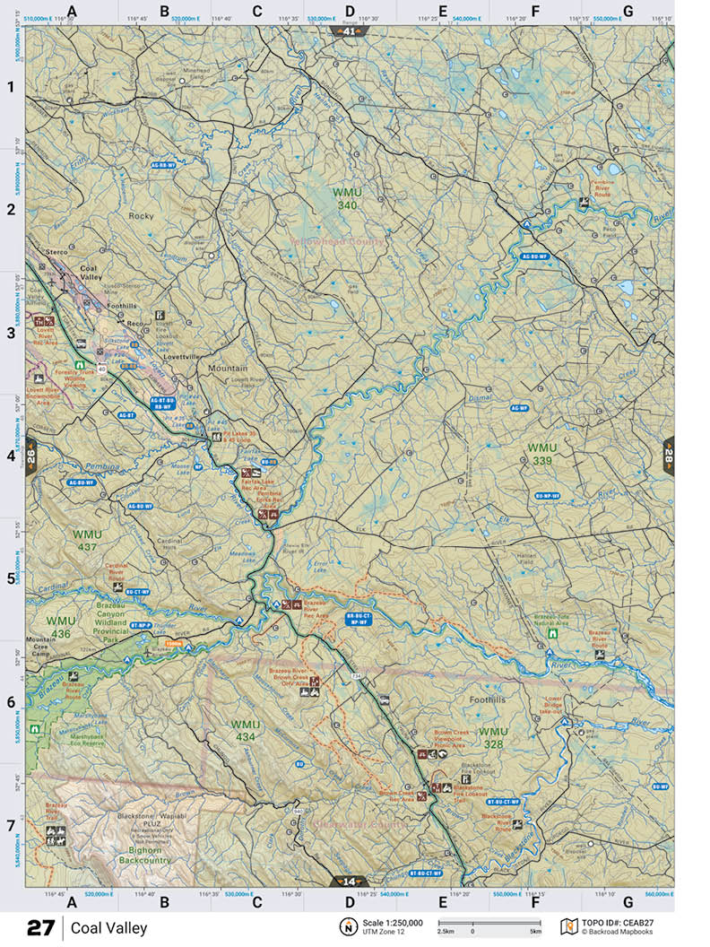 CEAB27 TOPO Map - Coal Valley - Backroad Maps