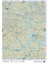 CEAB28 Wall Map - Brazeau Reservoir - Backroad Maps