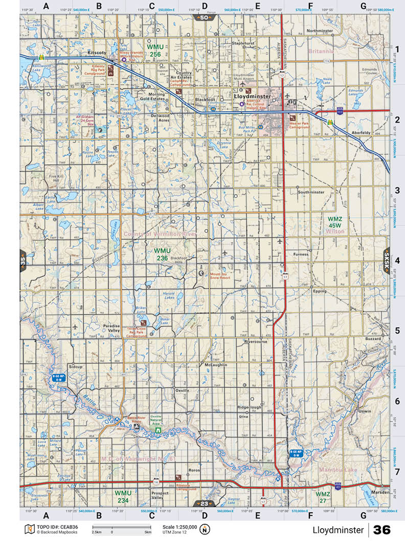 CEAB36 TOPO Map - Lloydminster - 