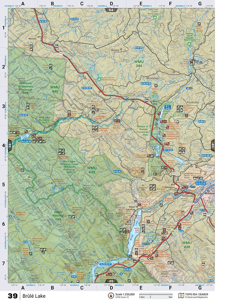 CEAB39 Wall Map - Brule Lake - Backroad Maps