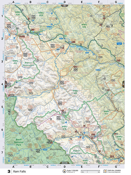 CEAB3 TOPO Map - Ram Falls - Backroad Maps