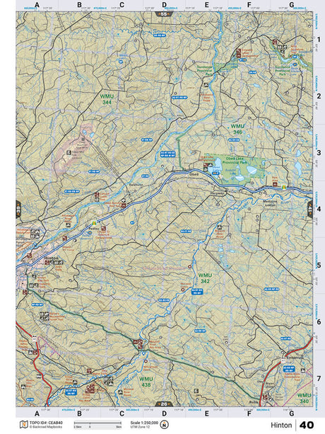 CEAB40 TOPO Map - Hinton - Backroad Maps