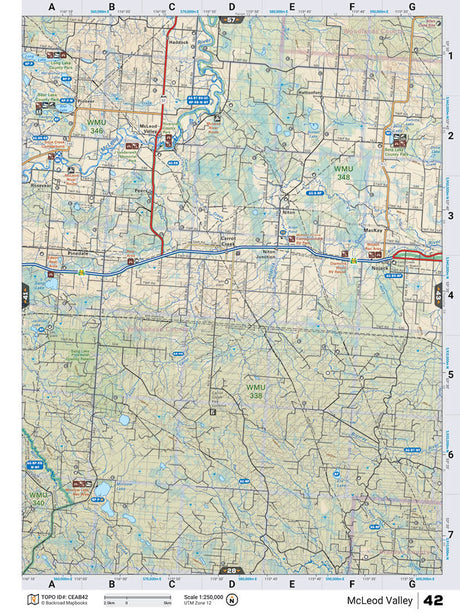 CEAB42 TOPO Map - McLeod Valley - Backroad Maps