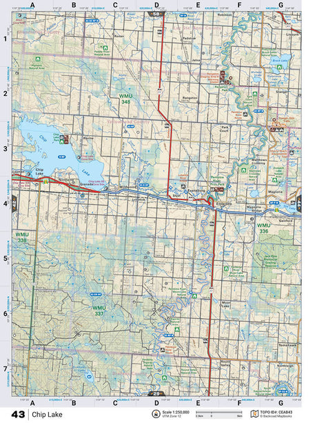 CEAB43 TOPO Map - Chip Lake - Backroad Maps