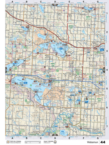 CEAB44 TOPO Map - Wabumun Lake - Backroad Maps