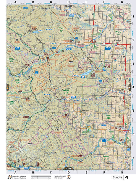 CEAB4 TOPO Map - Sundre - 