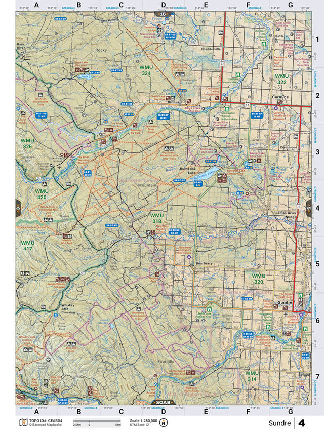 CEAB4 TOPO Map - Sundre - 