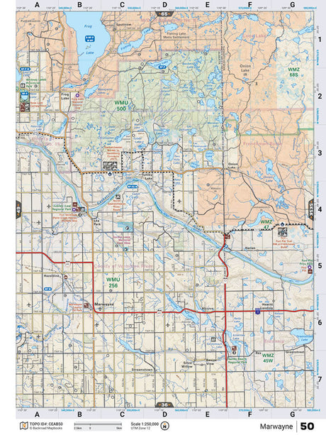 CEAB50 TOPO Map - Marwayne - Backroad Maps