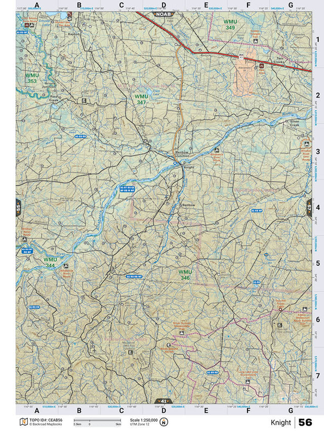 CEAB56 TOPO Map - Knight - Backroad Maps