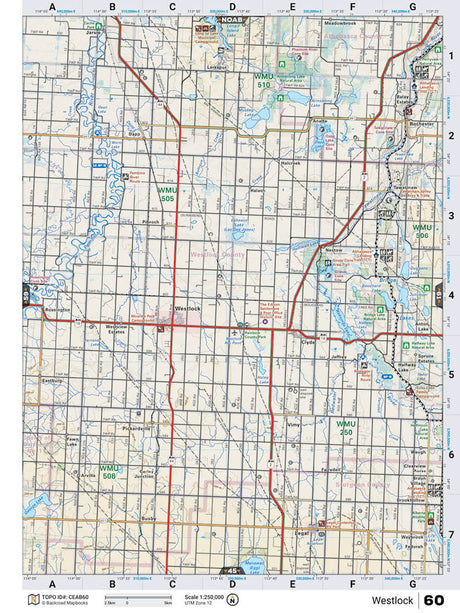 CEAB60 Wall Map - Westlock - 