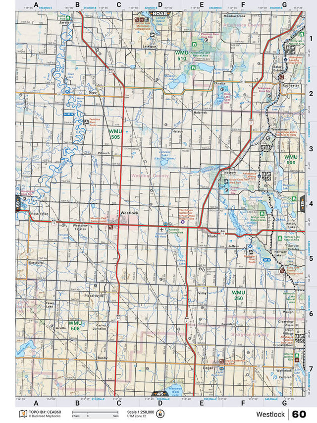 CEAB60 Wall Map - Westlock - 