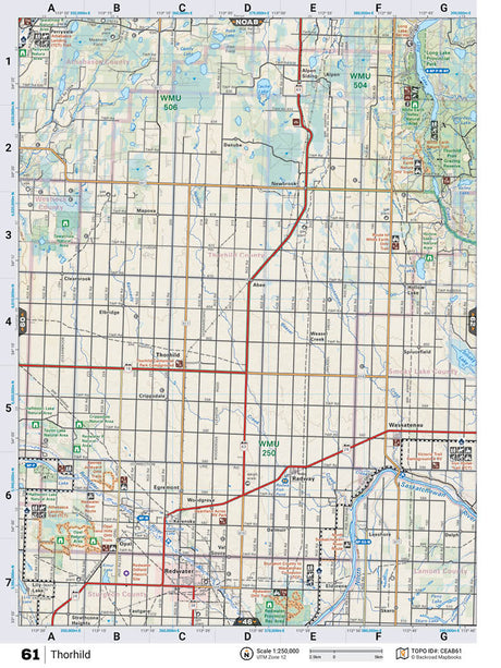CEAB61 TOPO Map - Thorhild - Backroad Maps