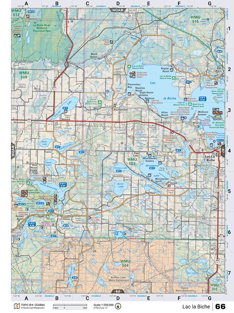 CEAB66 TOPO Map - Lac La Biche - Backroad Maps