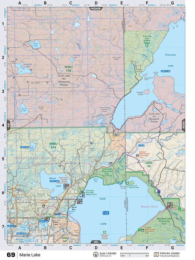 CEAB69 TOPO Map - Marie Lake - Backroad Maps