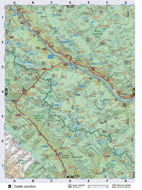 CRCR09 TOPO Map - Castle Junction - Backroad Maps
