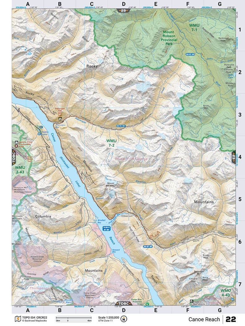 CRCR22 Wall Map - Canoe Reach - Backroad Maps