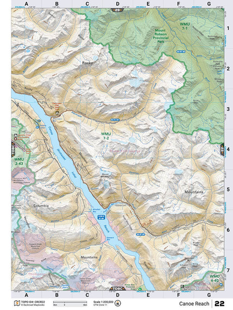 CRCR22 Wall Map - Canoe Reach - Backroad Maps