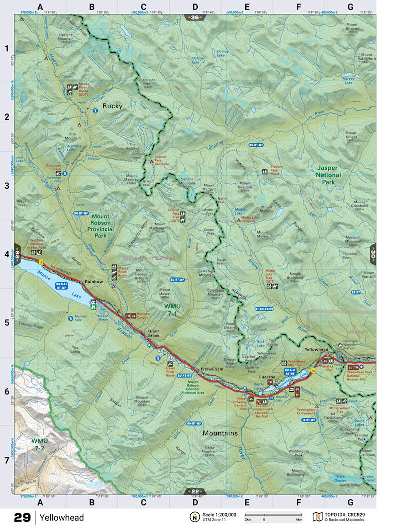 CRCR29 TOPO Map - Yellowhead - Backroad Maps
