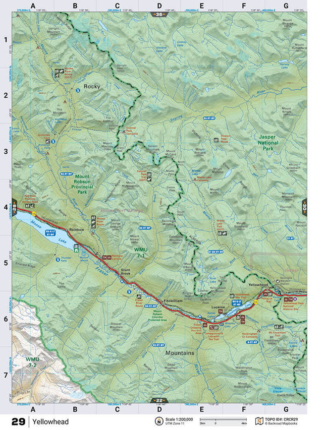 CRCR29 TOPO Map - Yellowhead - Backroad Maps