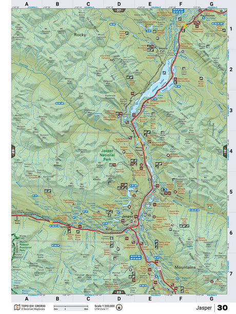 CRCR30 Wall Map - Jasper - Backroad Maps