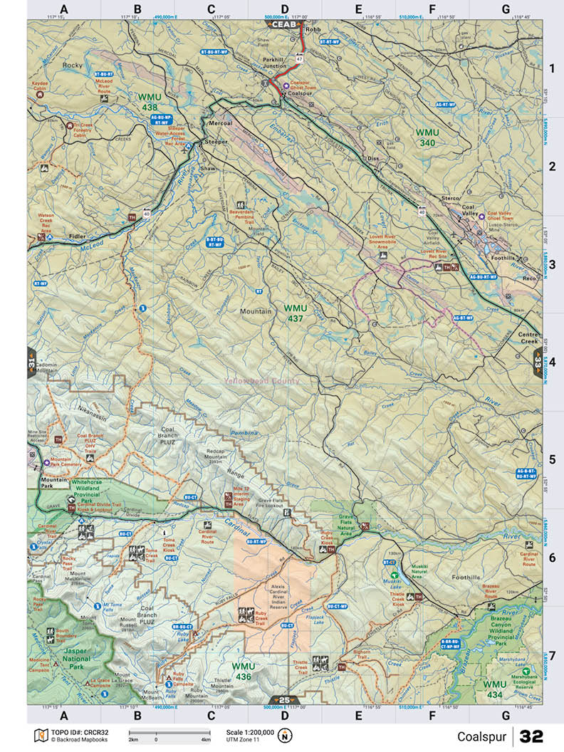 CRCR32 Wall Map - Coalspur - 