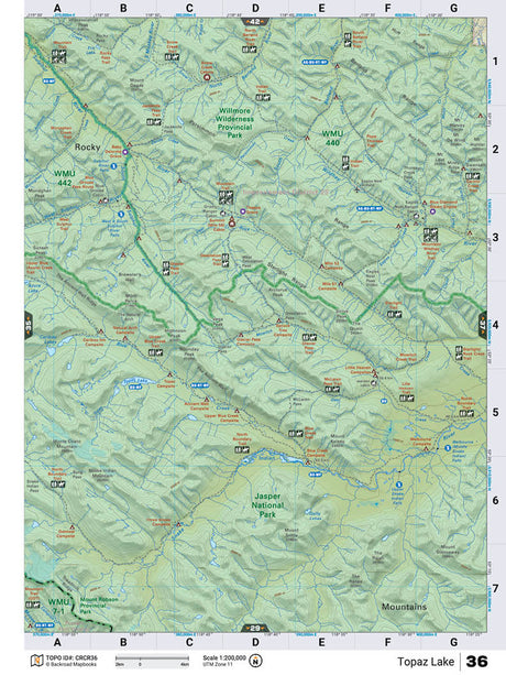CRCR36 Wall Map - Topaz Lake - Backroad Maps
