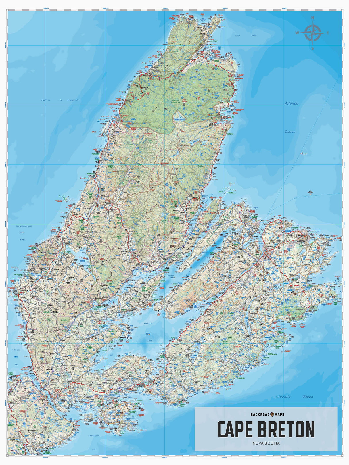 Cape Breton, Nova Scotia - Wall Map - Backroad Maps