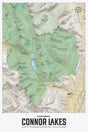 Connor Lakes - Height of the Rockies Provincial Park BC - Wall Map - Backroad Maps