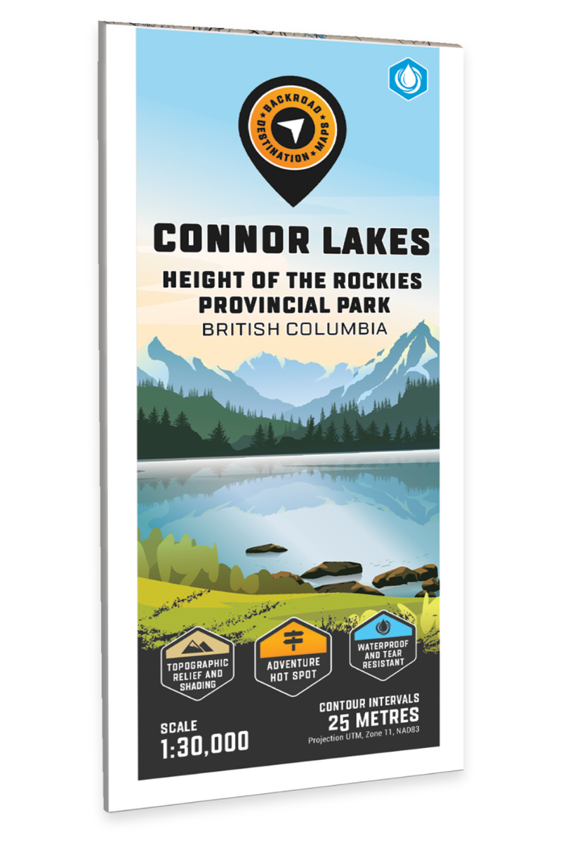 Connor Lakes (Height of the Rockies Provincial Park, BC) - Destination Map - Backroad Maps