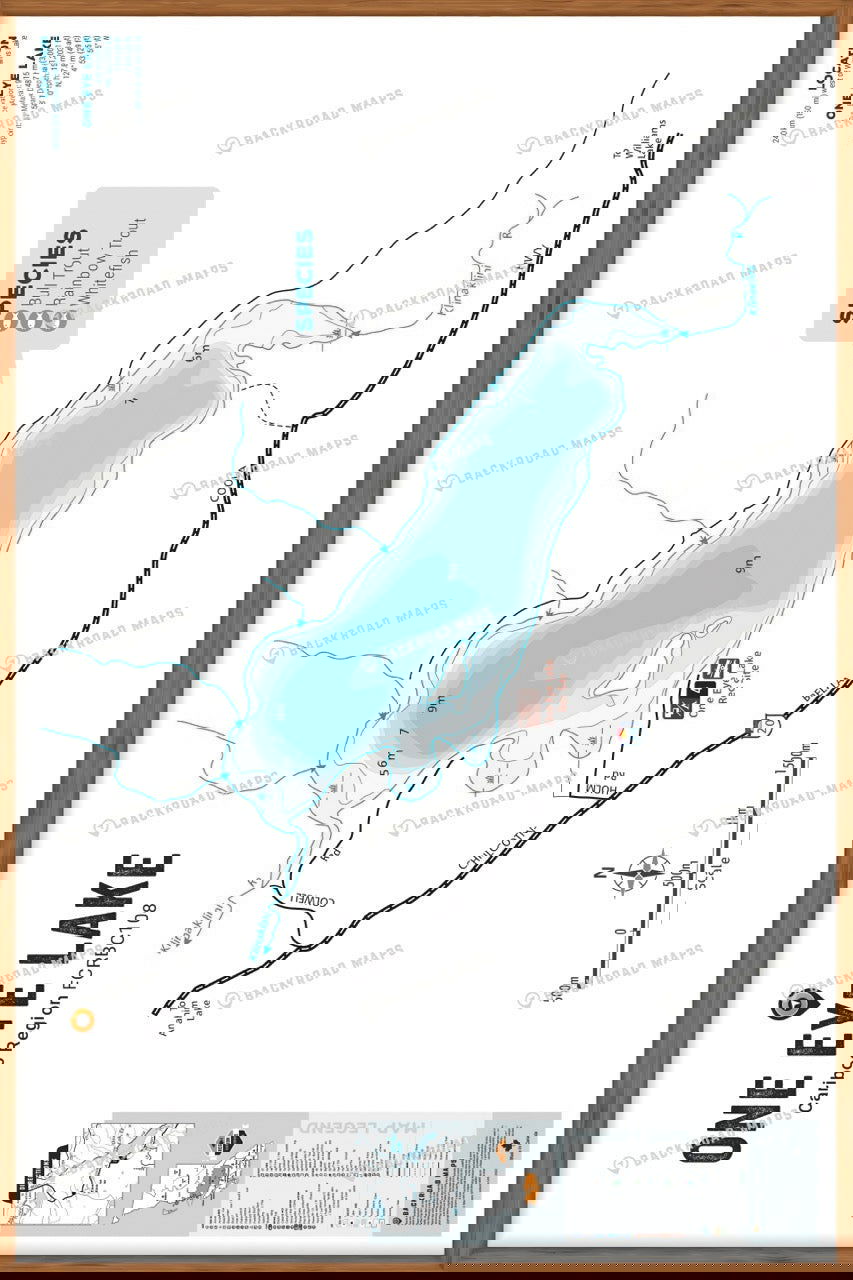 FCRBC108 One Eye Lake  - Wall Map - Backroad Maps